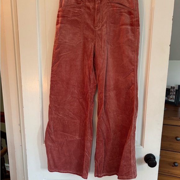 Pilcro Pants - Pilcro Wide Leg Pants in Rust